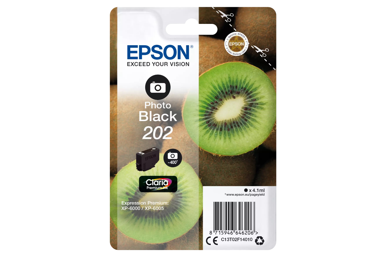 Epson 202 Kiwi Claria Premium Ink | Photo Black