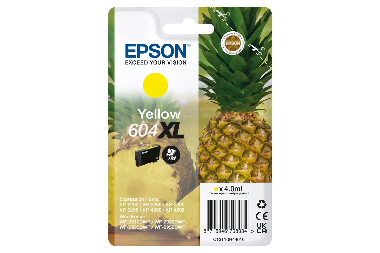 Epson 604 Pineapple Individual Genuine Ink | Yellow