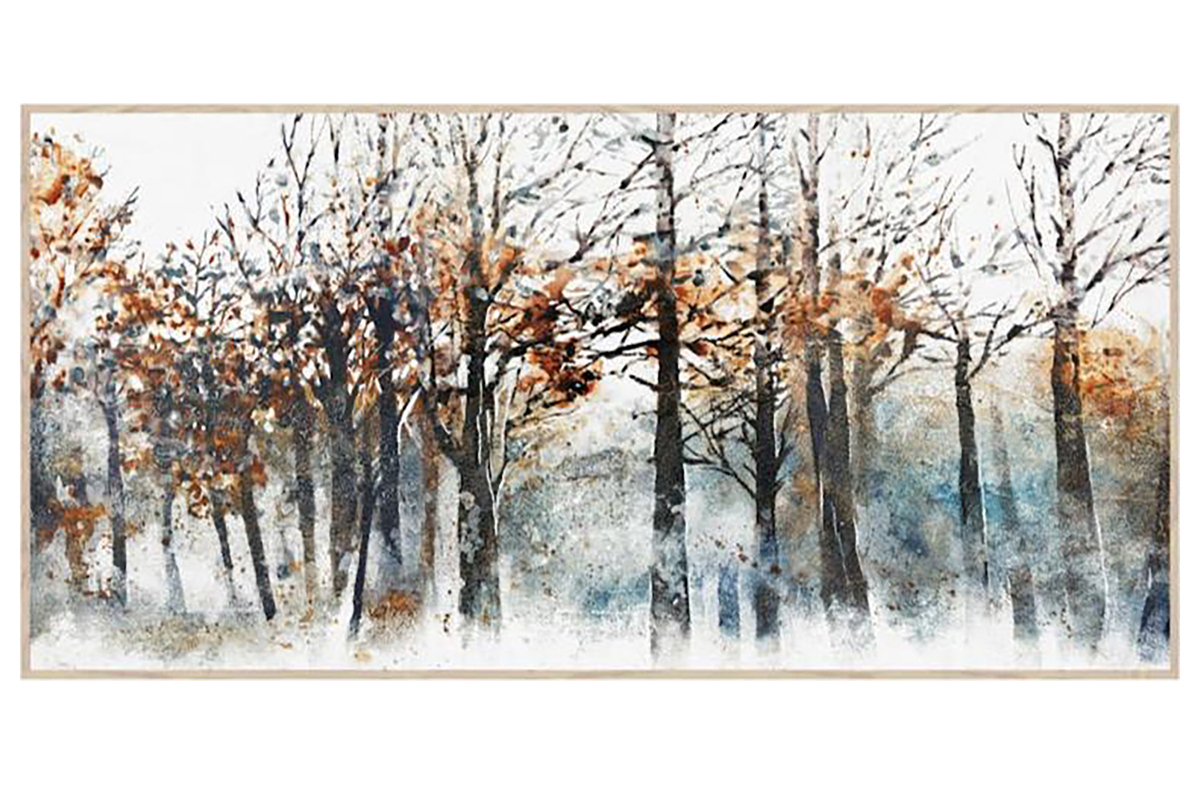 Ksenia Sizaya | Autumn Framed Canvas Painting | Multicolour | 76 x 152 cm