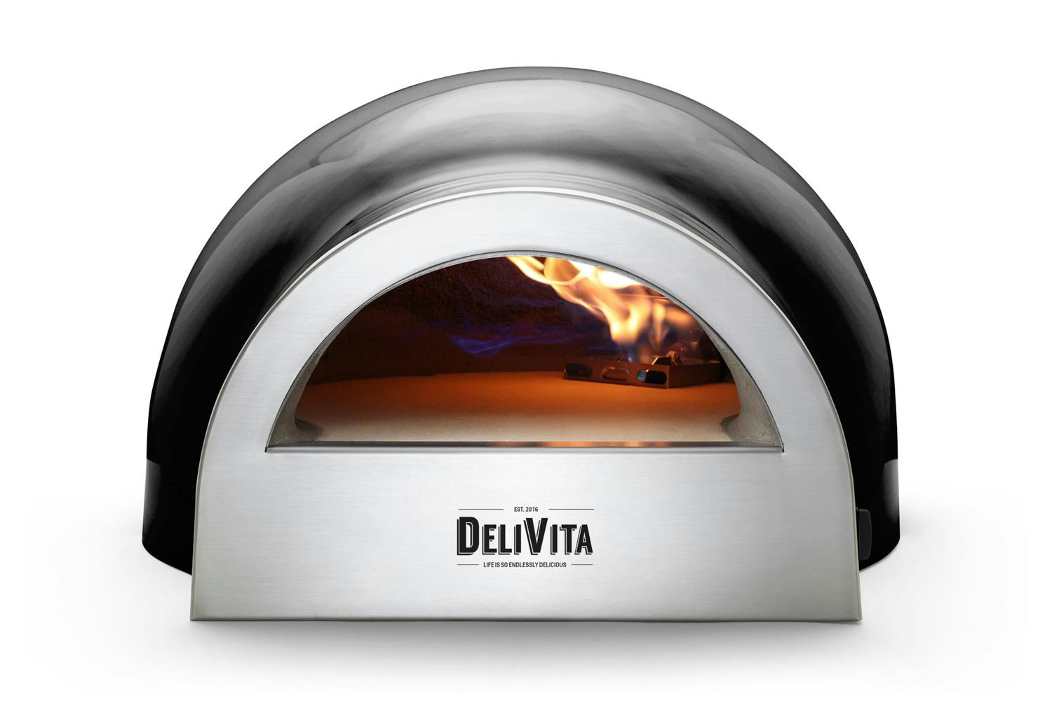 DeliVita Wood Fired Oven | Very Black