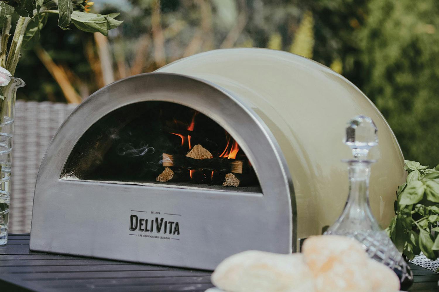 DeliVita Wood Fired Oven | Olive Green