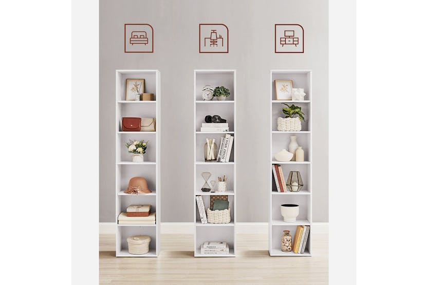 Songmics Vasagle Bookcase with 6 Compartments | White
