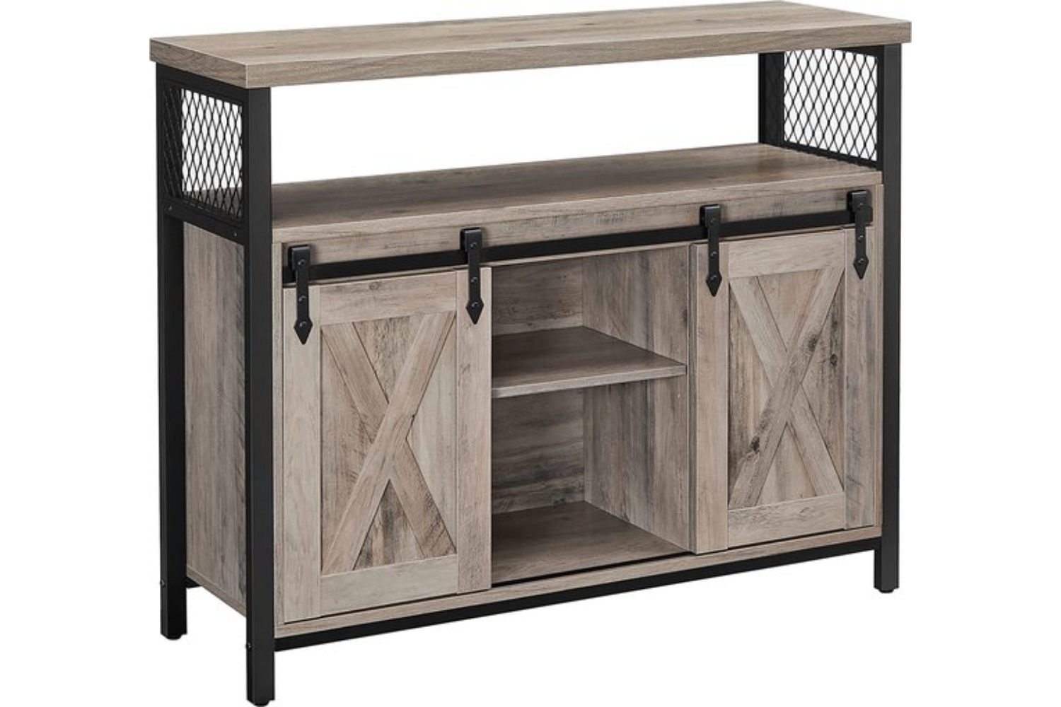 Vasagle Frida 2 Door Sideboard | Sliding Doors | Grey