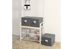 Songmics Fabric Boxes with Lids 3 Pieces | Grey