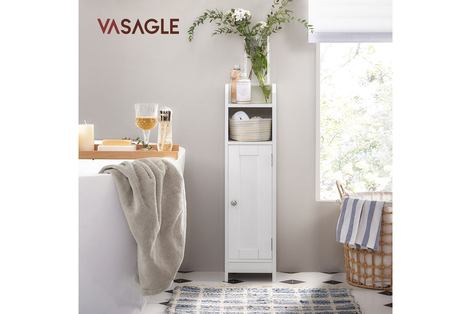 Vasagle Bbc310w01 - Bathroom Cabinet