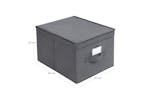 Songmics Fabric Boxes with Lids 3 Pieces | Grey