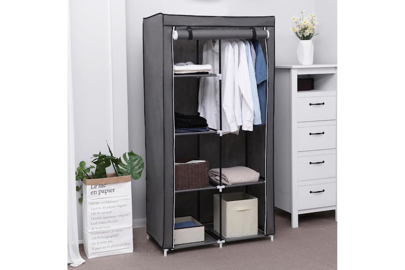 Songmics Fabric Cabinet with Roller Door | Grey