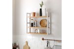 Songmics Bathroom Shelf with Adjustable Shelf Levels | Natural/White