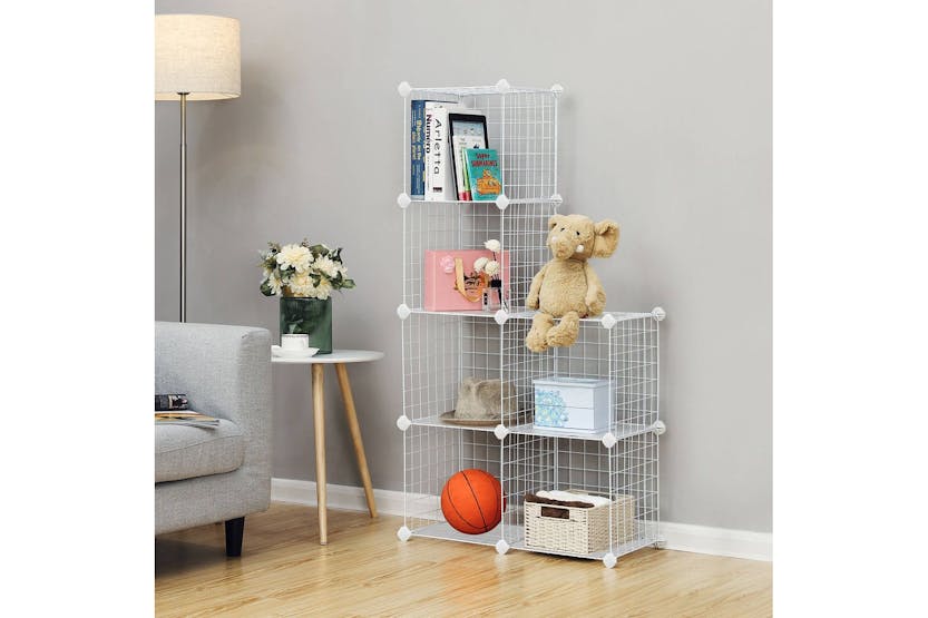 Songmics Plug-in Shelf 6 Grid Cubes | White