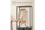 Songmics Vasagle Laundry Basket with Coat Rack 2 Compartments | Vintage Brown/Classic Black