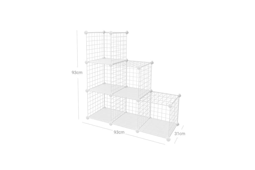 Songmics Plug-in Shelf 6 Grid Cubes | White