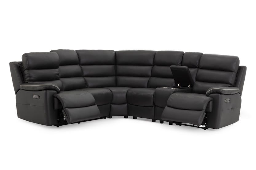 Alec Corner Sofa with Console | Power Recliner | Large