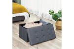 Songmics Storage Ottoman | Dark Grey