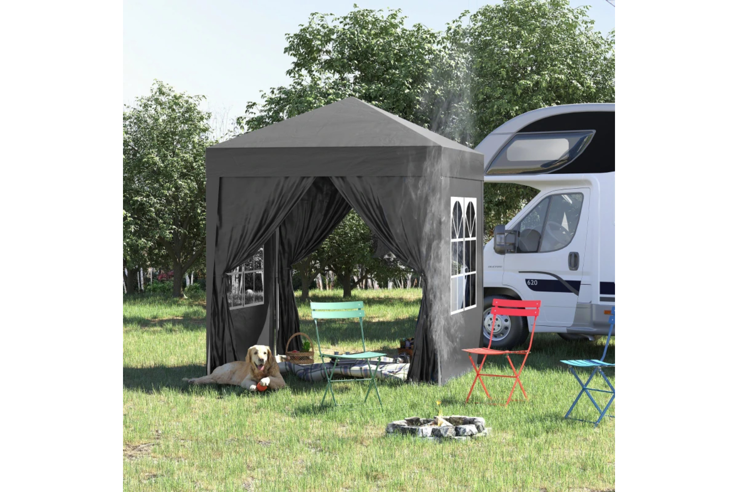 Outsunny Pop Up Gazebo Canopy | Black