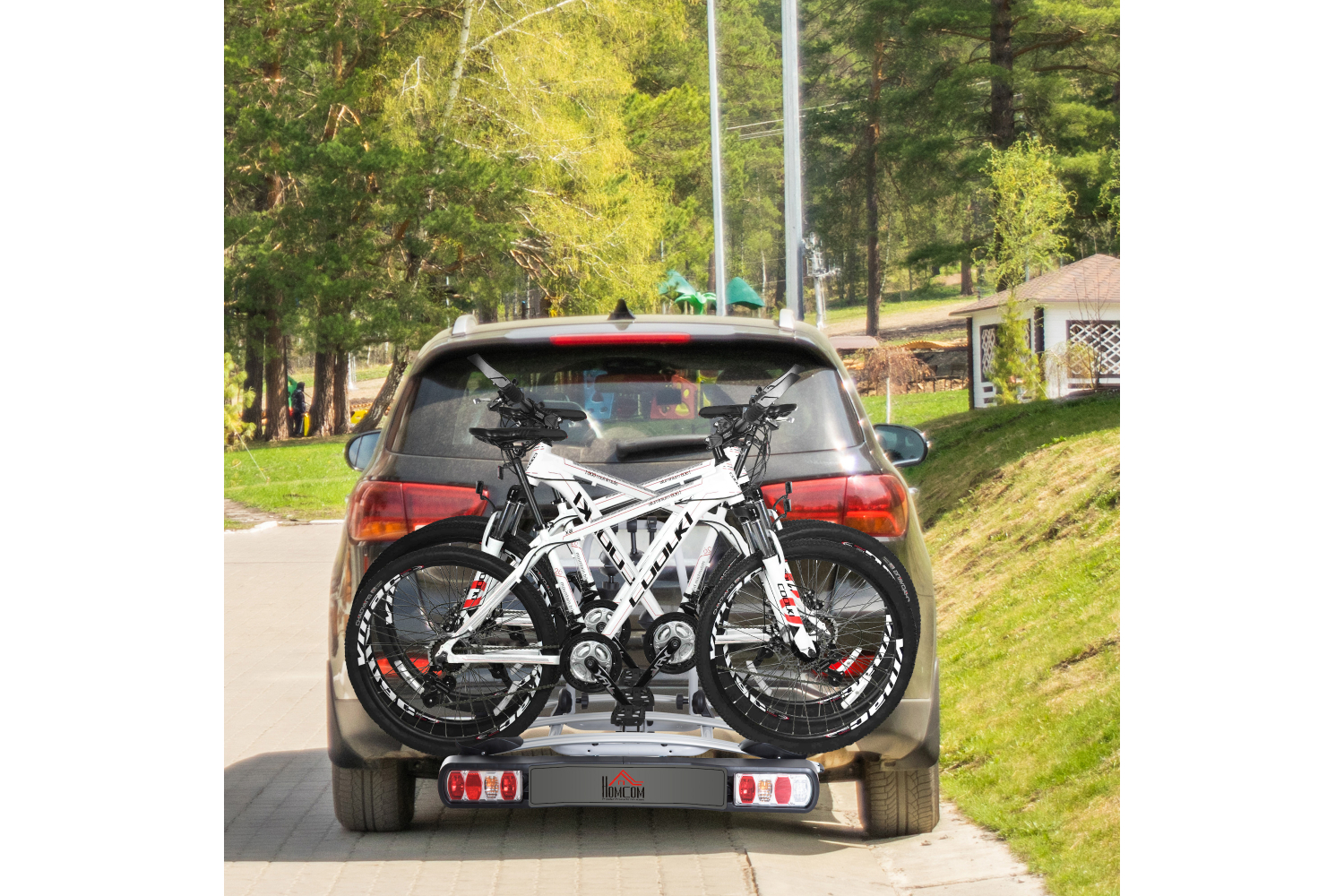 Homcom Bicycle Carrier Rear Rack | Black/Silver