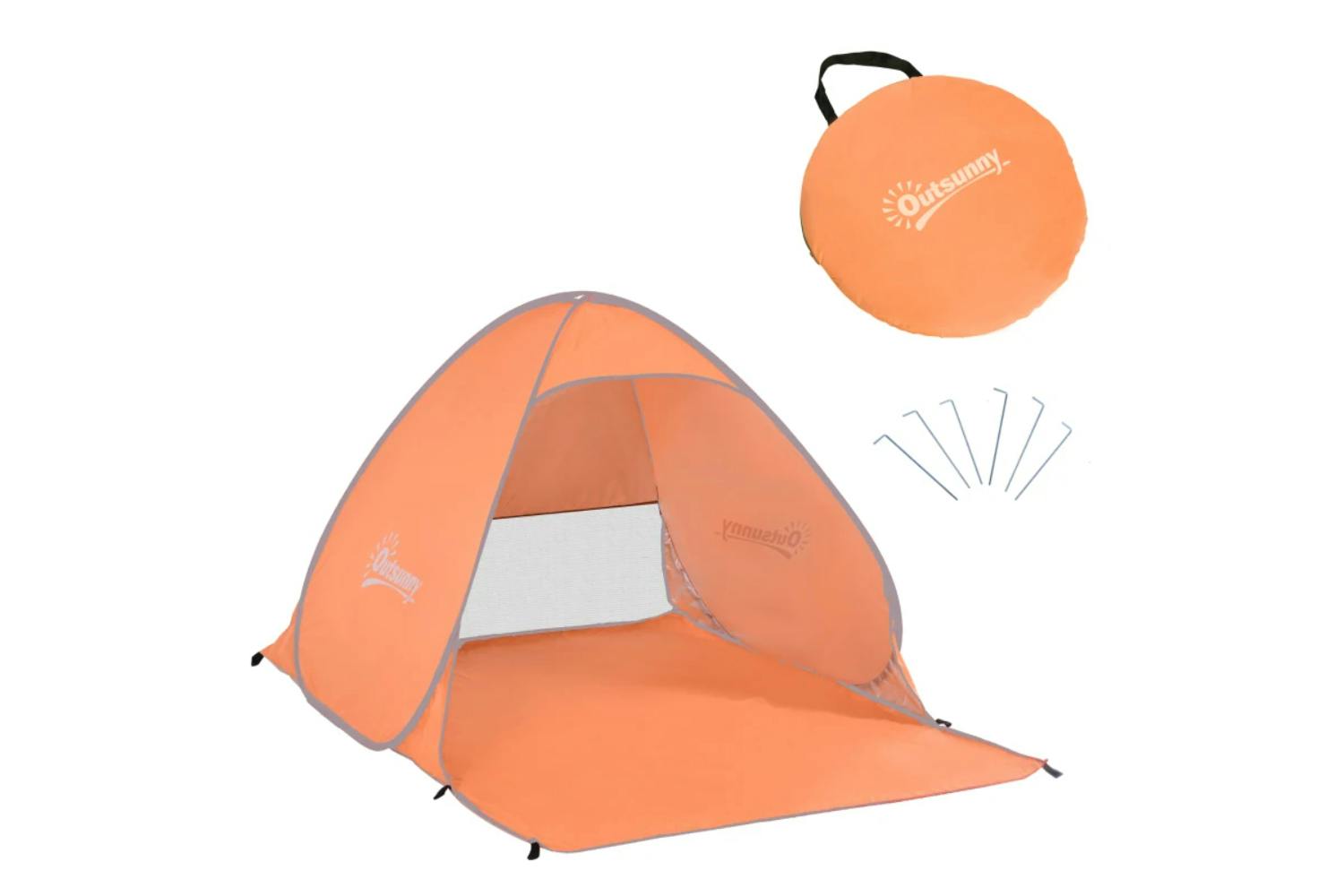 Outsunny 2 Person Pop Up Shelter | Orange