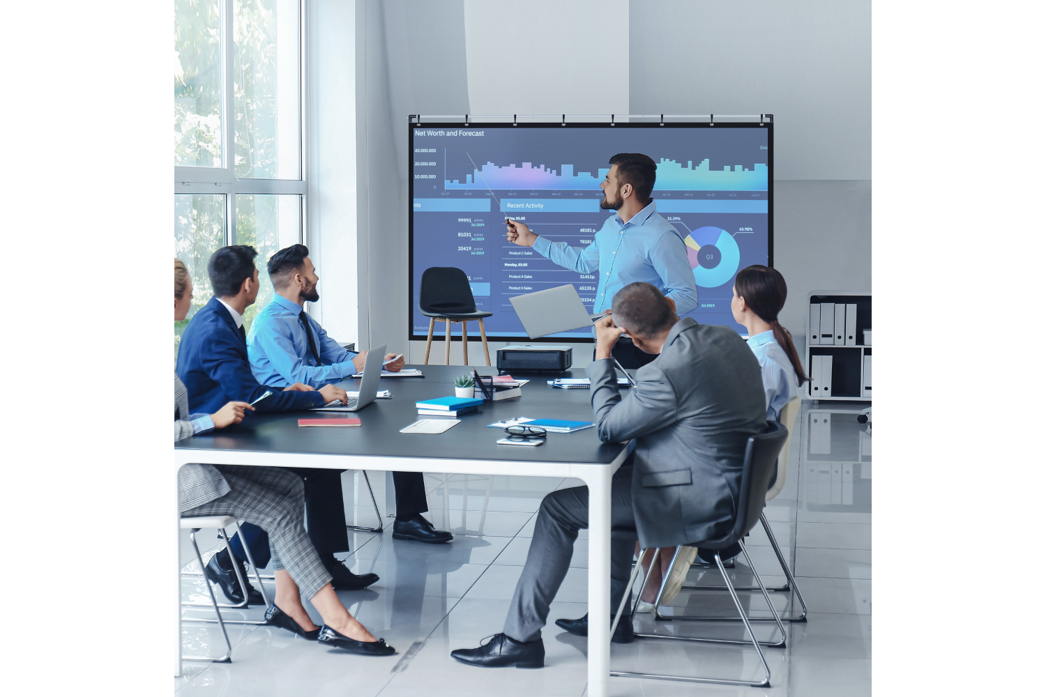 Homcom 4k HD Projector Screen and Stand