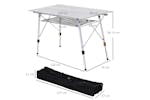 Outsunny Portable Outdoor BBQ Picnic Table with Mesh Tier | Silver