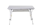 Outsunny Portable Outdoor BBQ Picnic Table with Mesh Tier | Silver