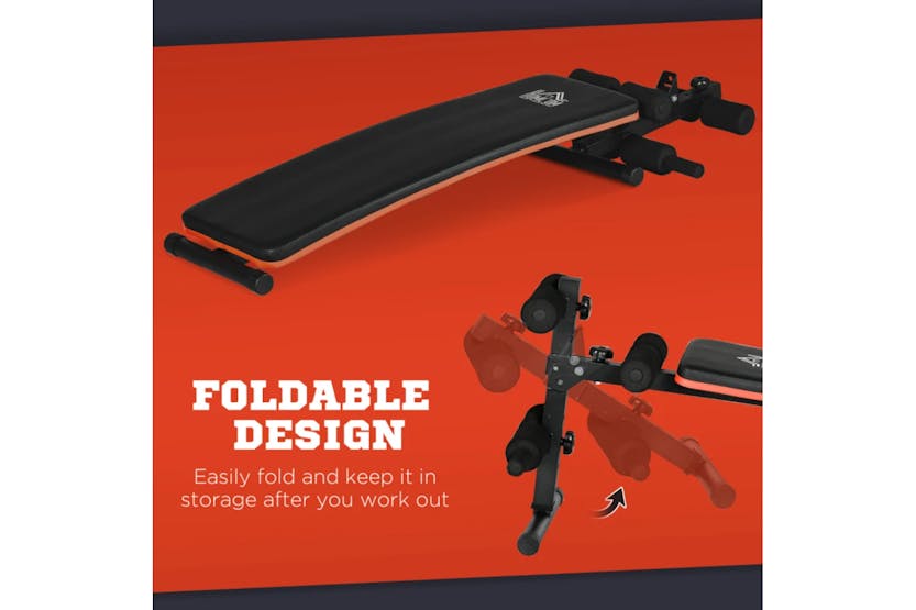 Homcom Foldable Sit Up Bench | Red/Black