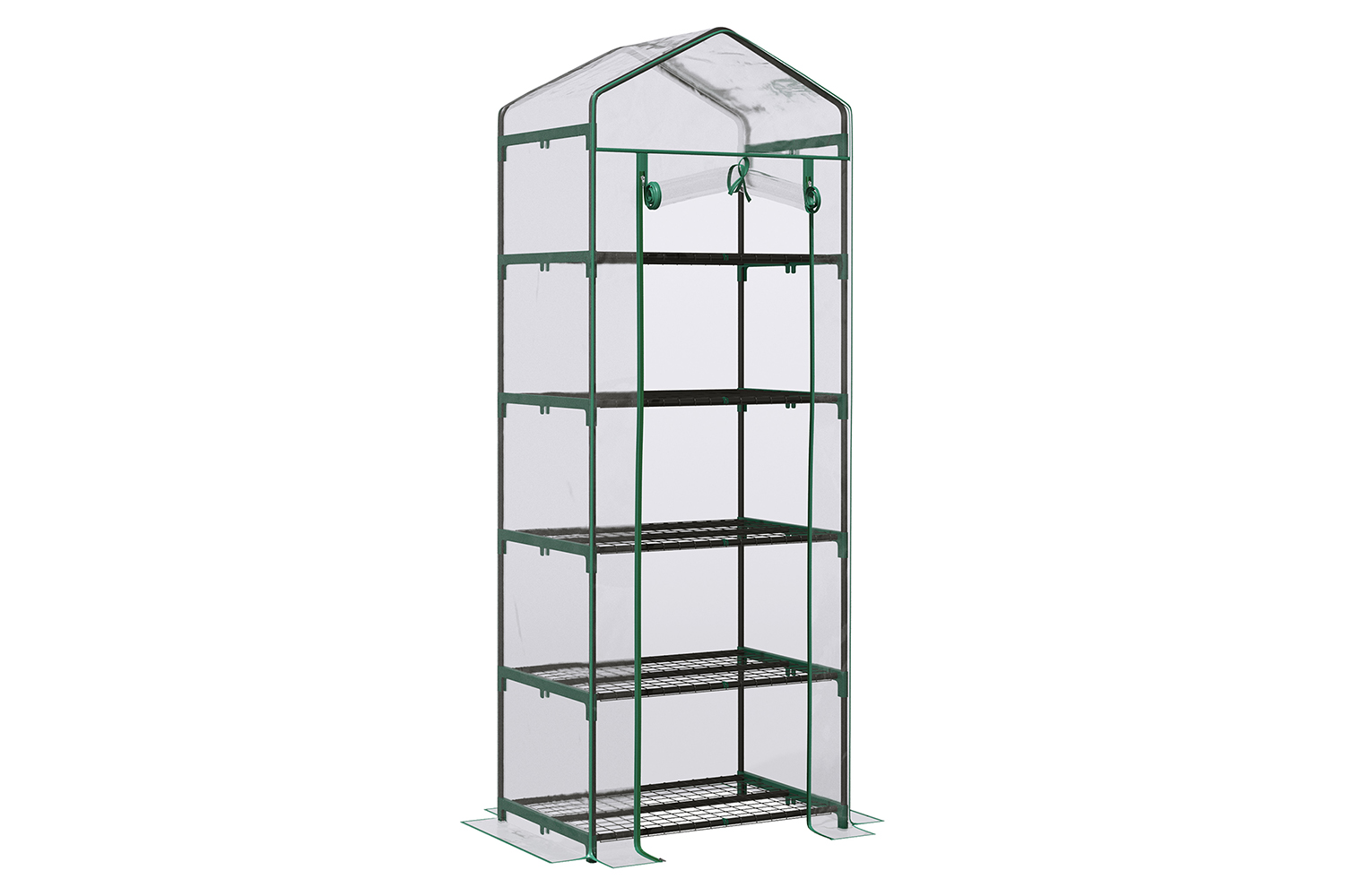 Outsunny Outdoor 5 Tier Greenhouse Flower Stand | Green