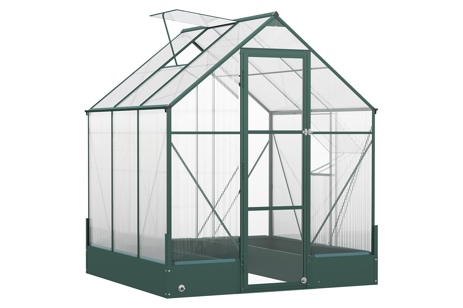 Outsunny Outdoor Greenhouse Plant Garden | Transparent/Green