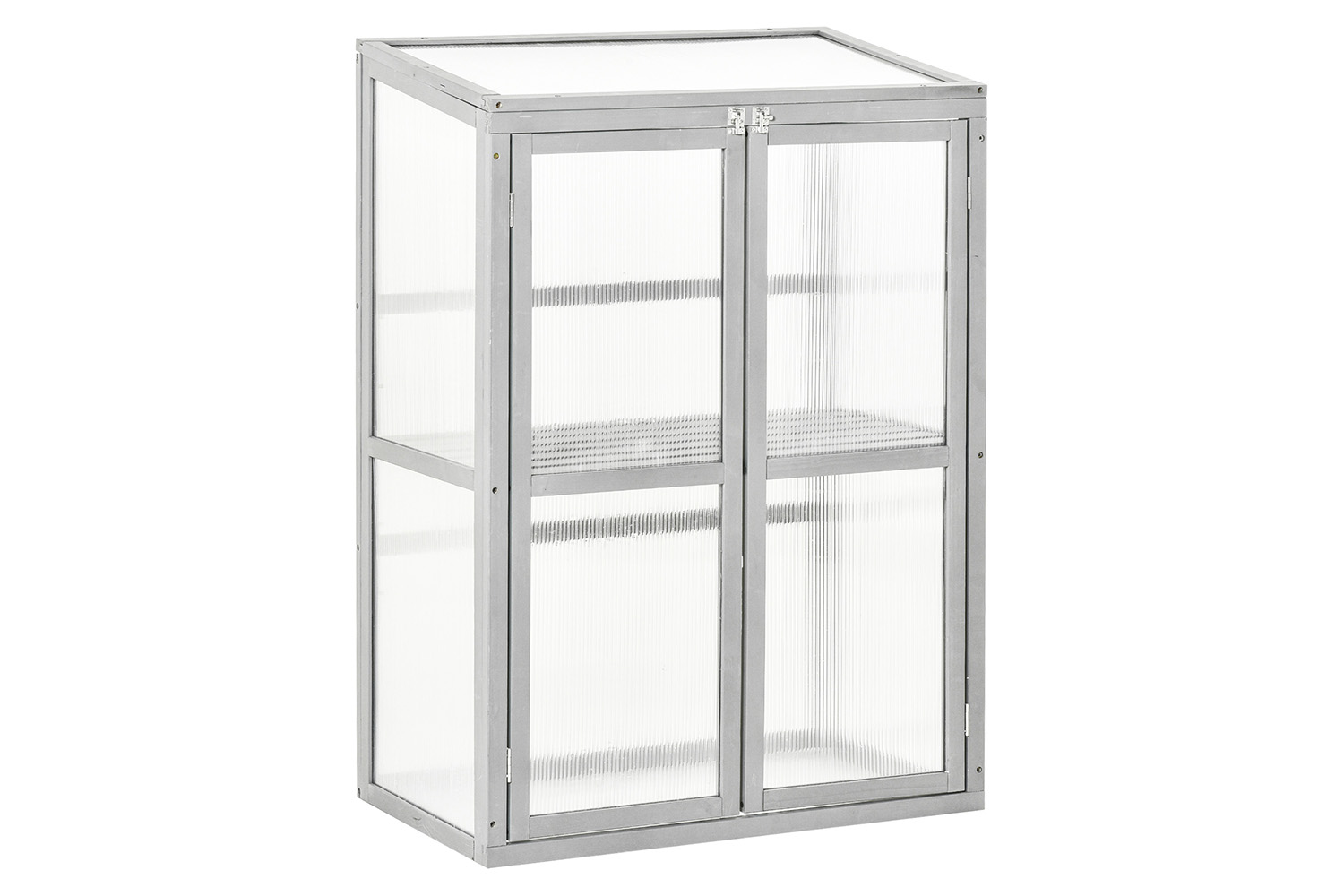 Outsunny Garden Cold Frame Greenhouse with Adjustable Shelf | Grey