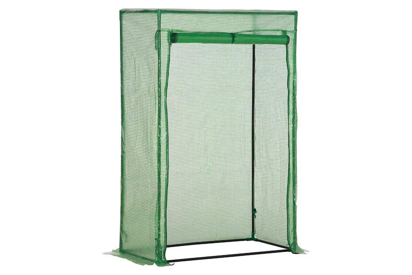 Outsunny Greenhouse Cover with Zipper Roll-Up Door | Green