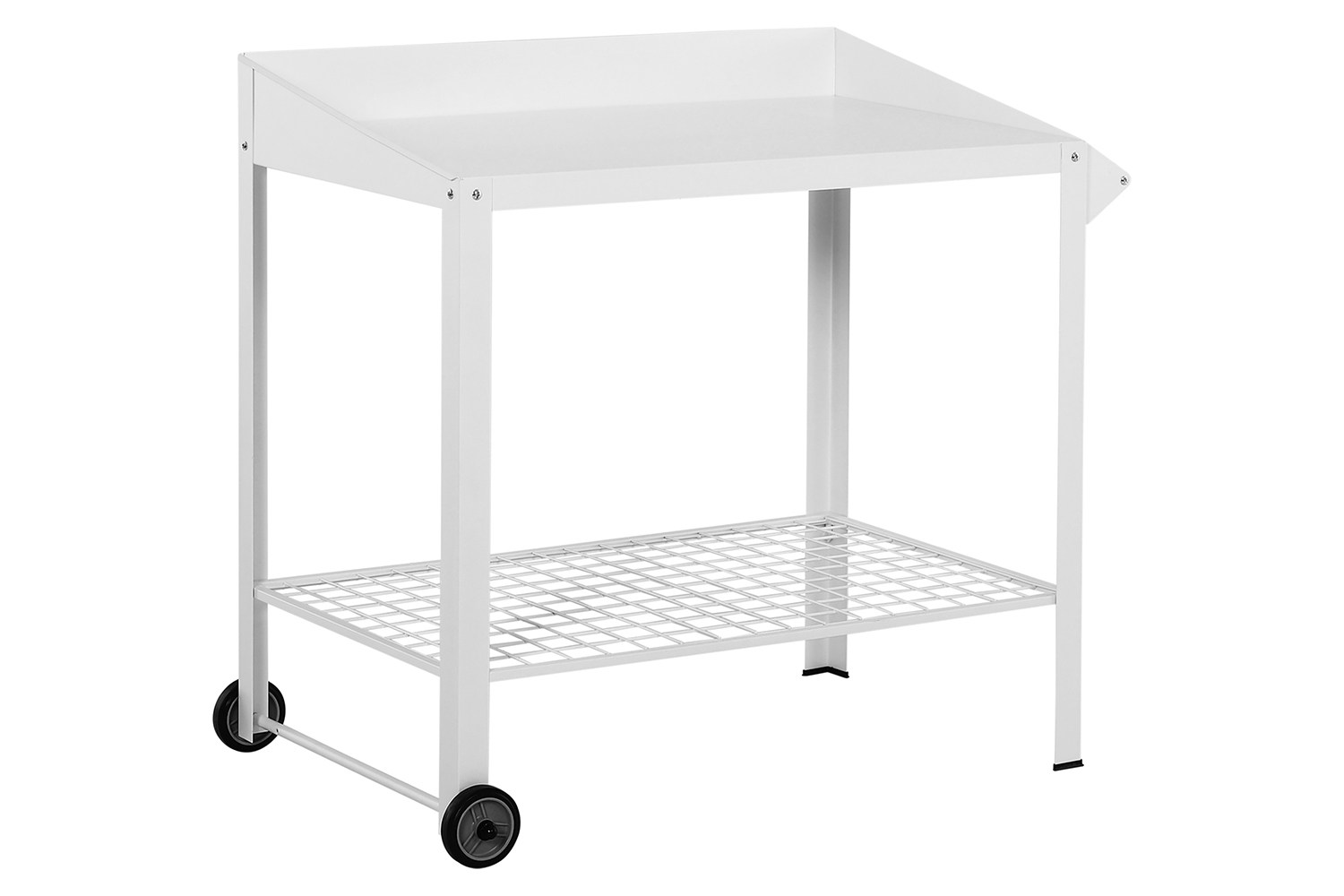 Outsunny Metal Outdoor Gardening Bench | White