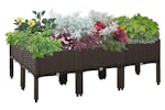 Outsunny Garden Raised Bed | Brown | 6 Pieces