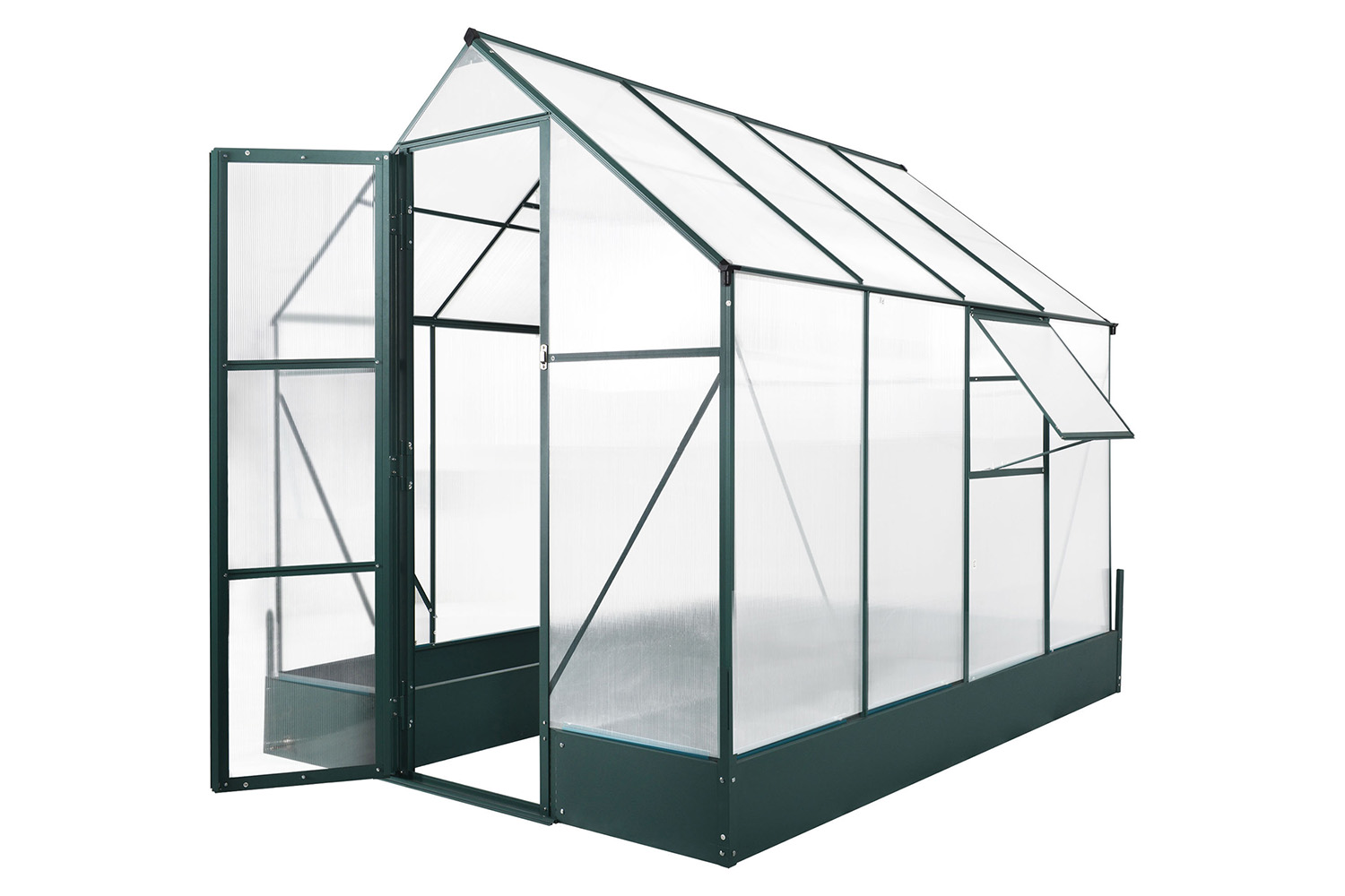 Outsunny Outdoor Walk-in Greenhouse | Transparent/Green