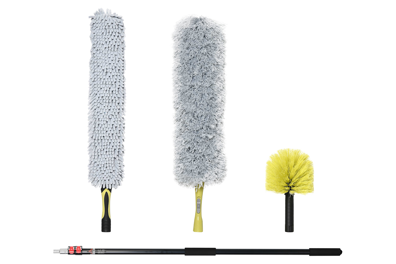 Homcom Extendable Duster Cleaning Kit | Yellow/Grey
