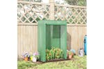 Outsunny Greenhouse Cover with Zipper Roll-Up Door | Green