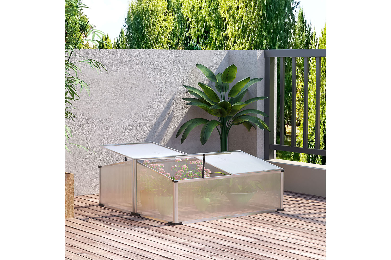 Outsunny Polycarbonate Greenhouse | Silver