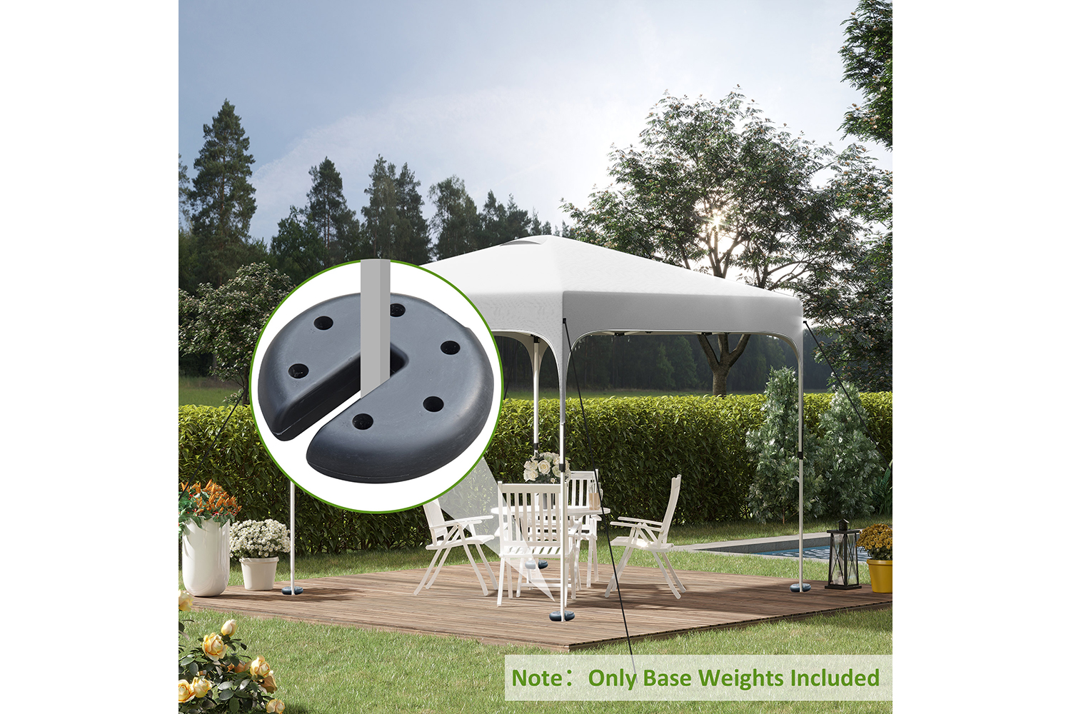 Outsunny Tent Weight Base | Black | 4 Pieces