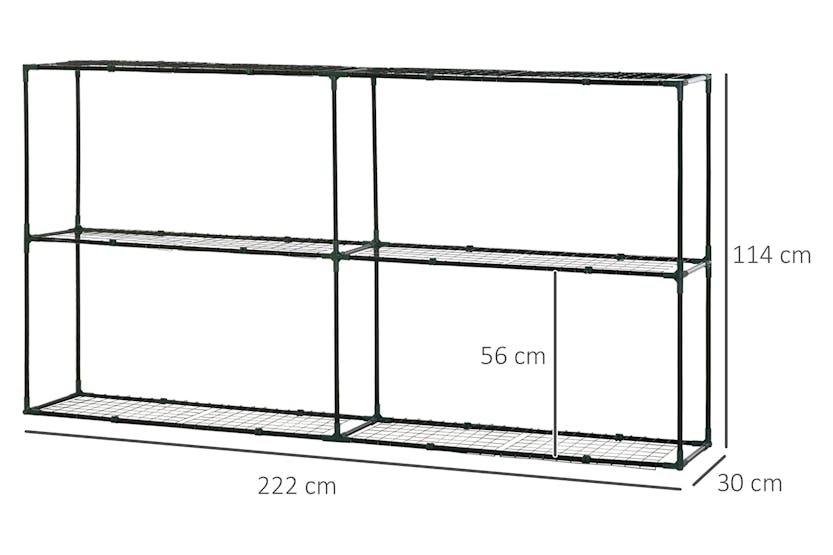 Outsunny 3 Tier Metal Plant Stand | Green