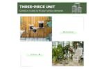 Outsunny Metal Plant Stand | 3 Piece | Black/White