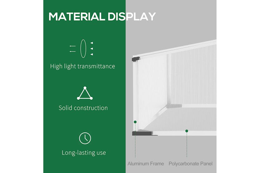 Outsunny Polycarbonate Greenhouse | Silver