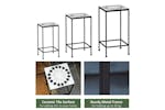 Outsunny Metal Plant Stand | 3 Piece | Black/White