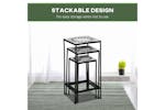 Outsunny Metal Plant Stand | 3 Piece | Black/White