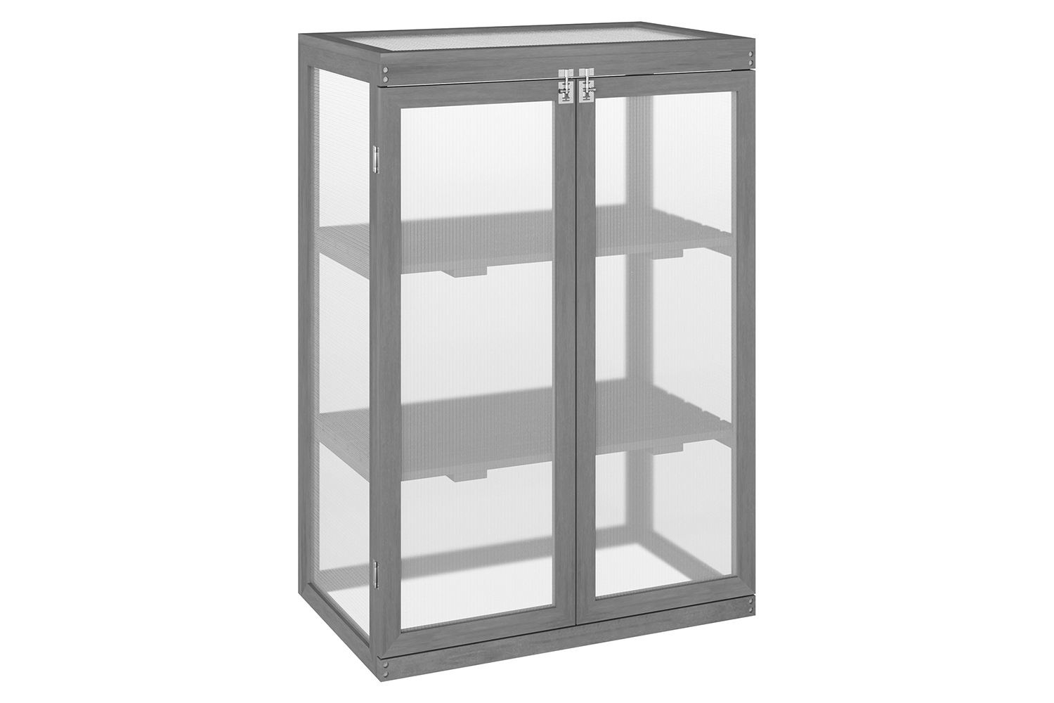 Outsunny 3-Tier Outdoor Garden Wooden Greenhouse | Dark Grey