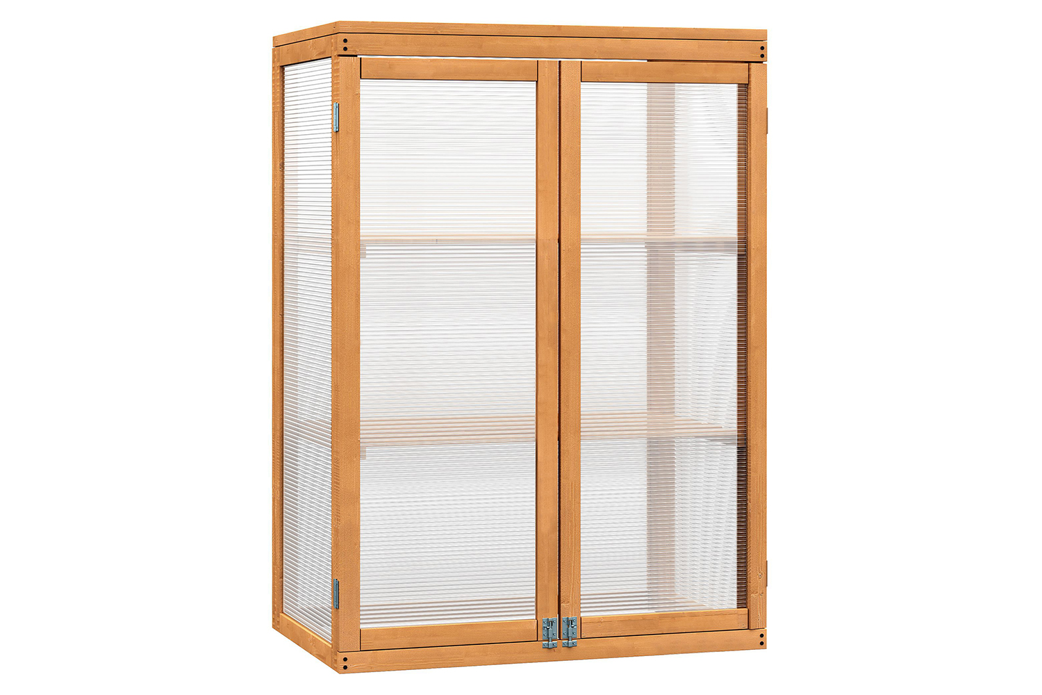 Outsunny 3-Tier Outdoor Garden Wooden Greenhouse | Natural