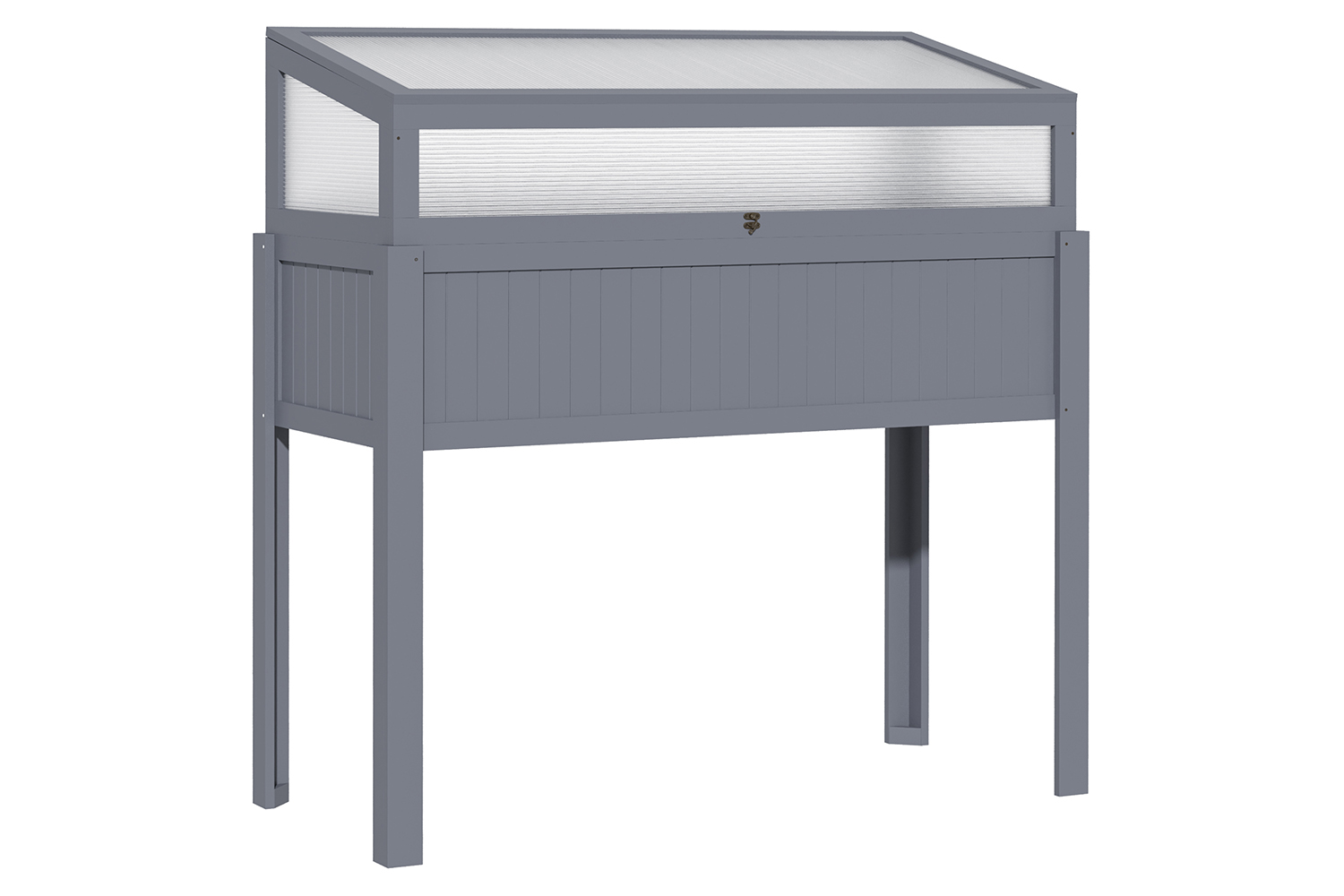 Outsunny Wood Cold Frame Greenhouse | Grey