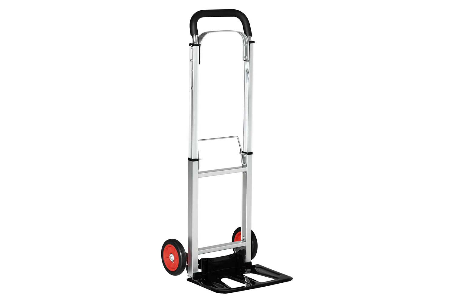 Durhand Heavy Duty Sack Truck Folding with Telescoping Handles | Black/Silver/Red