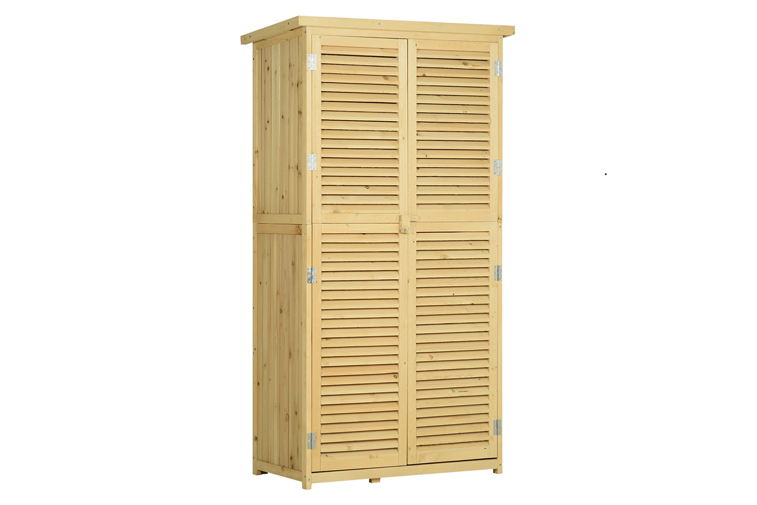 Outsunny Wooden Garden Storage Shed | Natural