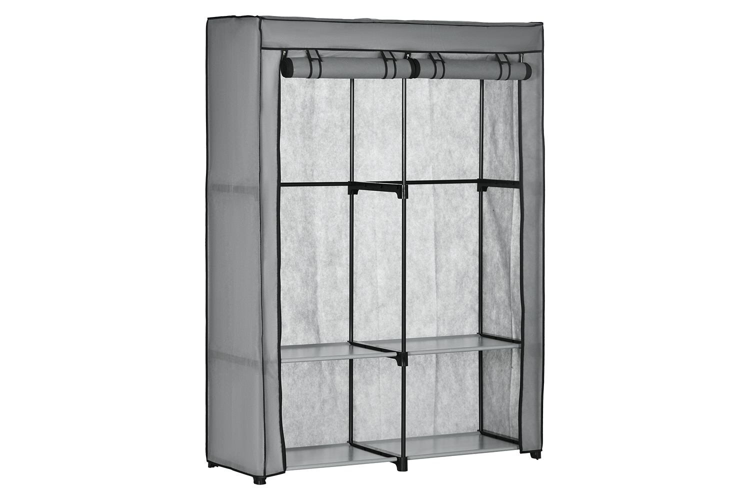 Homcom Portable Fabric Cabinet Wardrobe | Light/Grey