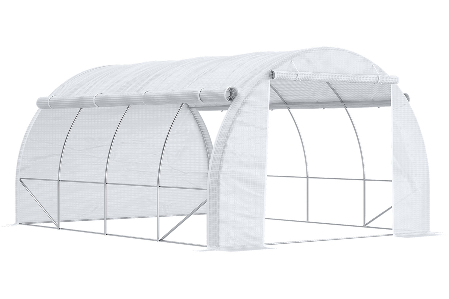 Outsunny Steel Frame Greenhouse | White