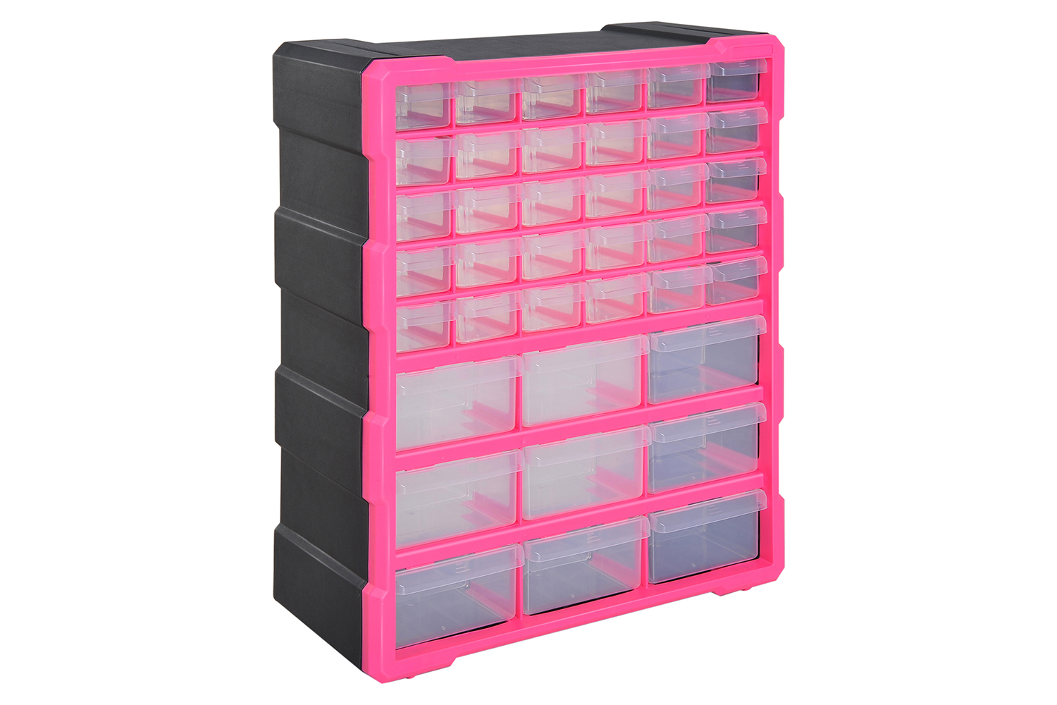 Durhand 39 Drawers Wall Mount Tools Storage Cabinet | Rose Red
