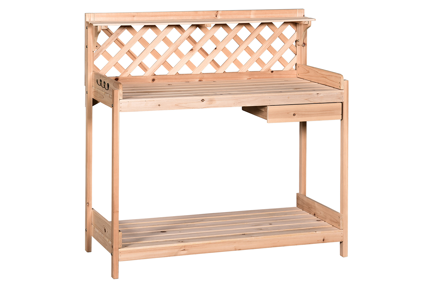 Outsunny Outdoor Wood Garden Table | Natural