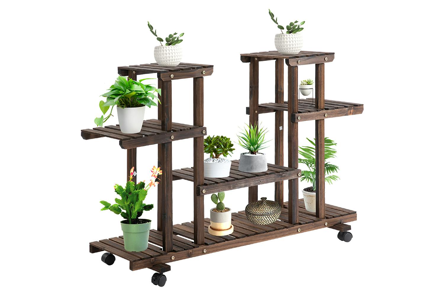 Outsunny Outdoor Flower Display Stand | Carbon